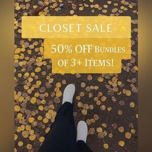 ✨ CLOSET SALE ✨
Cleaning out my closet & everything must go!